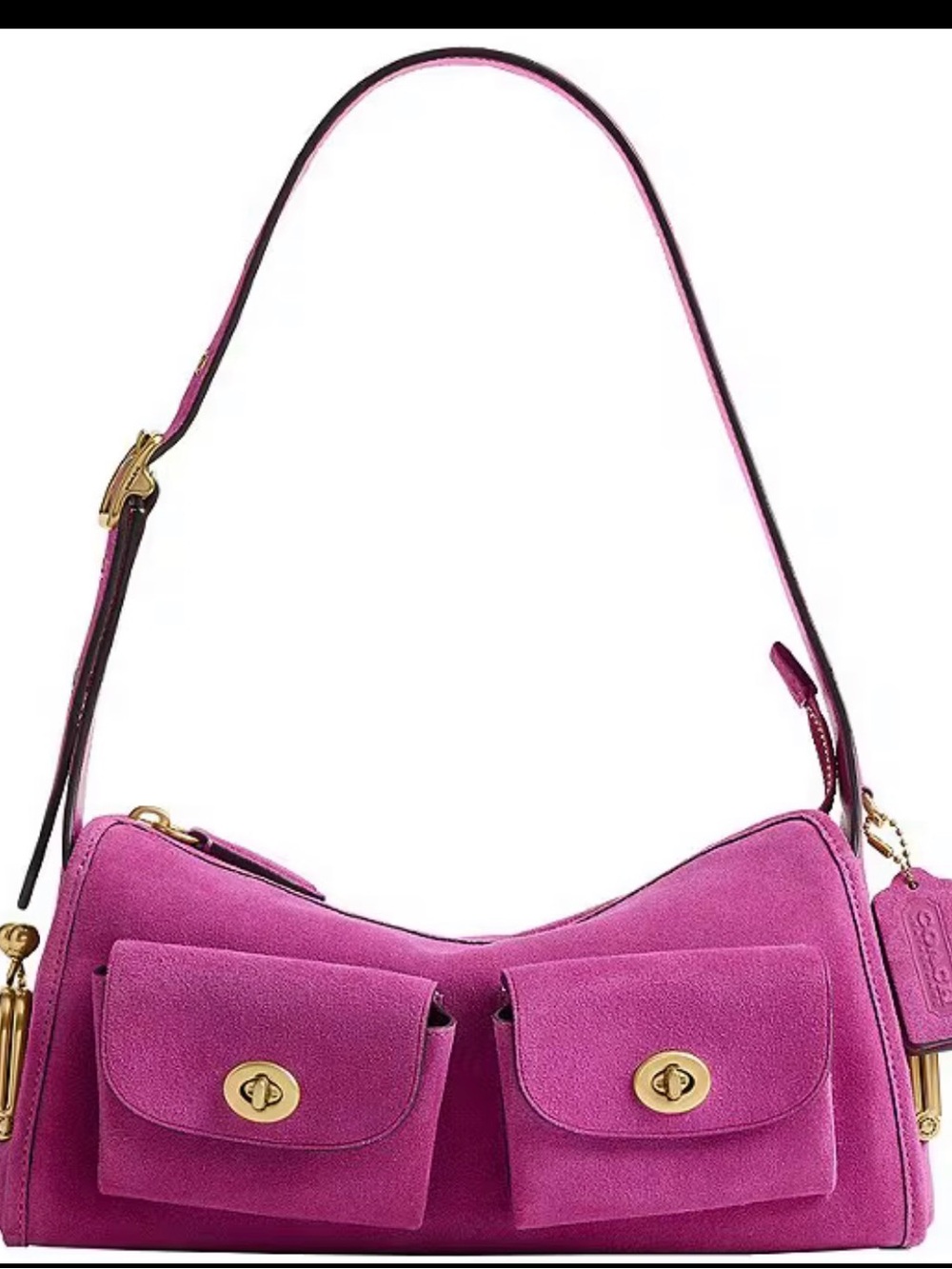 Coach Haversack 27 Turnlock in magenta shoulder bag